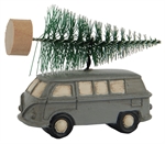 92002-99 Bil med juletræ på taget grå fra Ib Laursen - Tinashjem